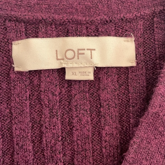 LOFT Ribbed Cardigan Sweater in XL - Picture 2 of 11
